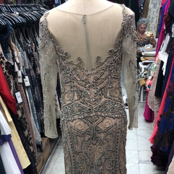 🚨🚨ATTN MOB/MOG🚨🚨Long sleeve Embellished Gown - Picture 4 of 5